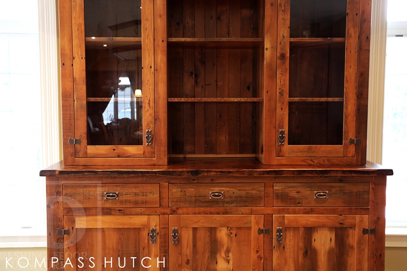 Reclaimed Wood Inside Dining Room Hutch