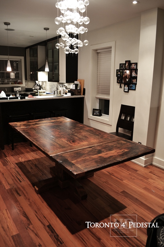 Reclaimed Wood Pedestal Dining Table | Round Pedestal Tables
