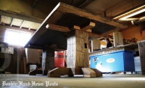 unfinished reclaimed wood table, barnwood, distressed, aged, Ontario, farmhouse