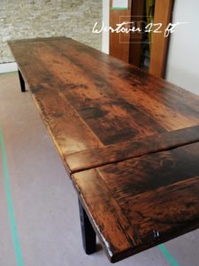 harvest tables Toronto, reclaimed harvest table, barnwood table, epoxy, Gerald Reinink, HD Threshing, Toronto, Ontario, Canada