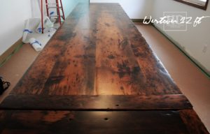 harvest tables Toronto, reclaimed harvest table, barnwood table, epoxy, Gerald Reinink, HD Threshing, Toronto, Ontario, Canada