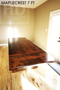 farmhouse table, epoxy, resin, HD Threshing Floor Furniture, Gerald Reinink, sawbuck, rustic table, cottage table, reclaimed wood tables Ontario