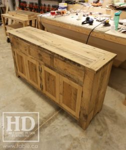 reclaimed wood buffet Ontario