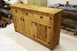 unfinished reclaimed wood buffet Ontario