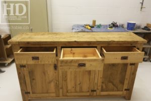 unfinished reclaimed wood buffet Ontario