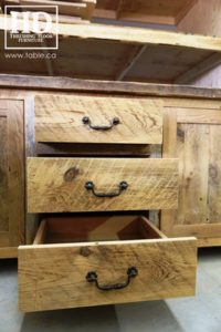 unfinished reclaimed wood buffet Ontario