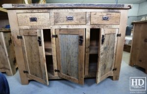 unfinished reclaimed wood buffet Ontario