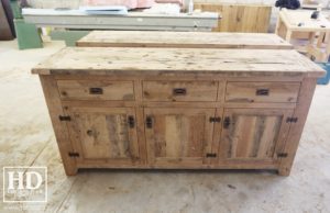 unfinished reclaimed wood buffet Ontario