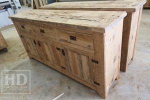 unfinished reclaimed wood buffet Ontario