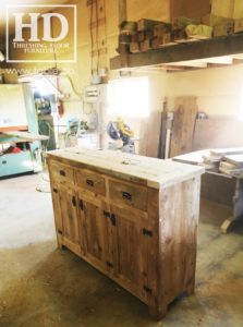 unfinished reclaimed wood buffet Ontario