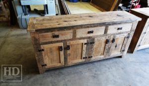 unfinished reclaimed wood buffet Ontario