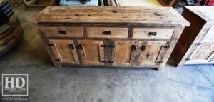 unfinished reclaimed wood buffet Ontario