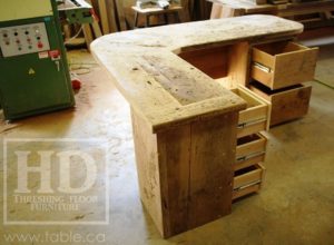 desk, desk, reclaimed wood desks, Ontario, HD Threshing Floor Furniture, Gerald Reinink, rustic,