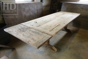 trestle table, Ontario, reclaimed wood table, rustic, Mennonite furniture