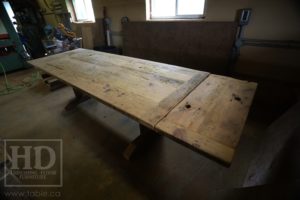 trestle table, Ontario, reclaimed wood table, rustic, Mennonite furniture