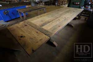 trestle table, Ontario, reclaimed wood table, rustic, Mennonite furniture