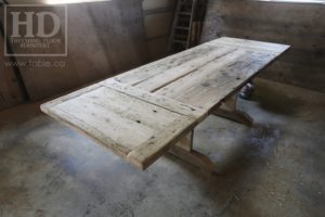 trestle table, Ontario, reclaimed wood table, rustic, Mennonite furniture