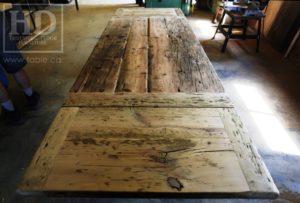 trestle table, Ontario, reclaimed wood table, rustic, Mennonite furniture