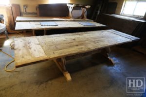 trestle table, Ontario, reclaimed wood table, rustic