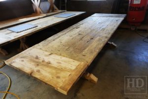 trestle table, Ontario, reclaimed wood table, rustic