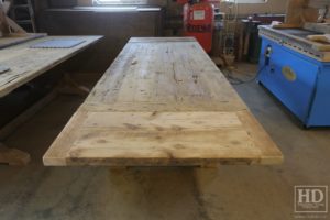 trestle table, Ontario, reclaimed wood table, rustic