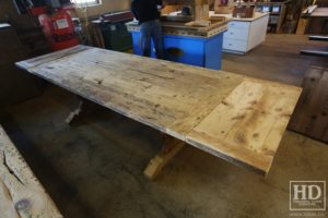 trestle table, Ontario, reclaimed wood table, rustic