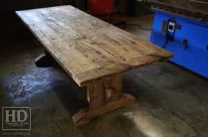 trestle table, Ontario, reclaimed wood table, rustic