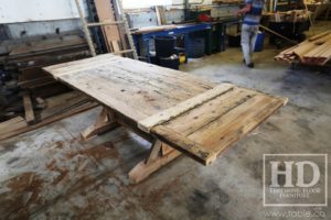 trestle table, Ontario, reclaimed wood table, rustic