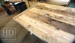 trestle table, Ontario, reclaimed wood table, rustic