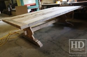 trestle table, Ontario, reclaimed wood table, rustic