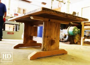 trestle table, Ontario, reclaimed wood table, rustic