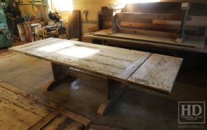 trestle table, Ontario, reclaimed wood table, rustic