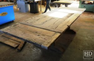 trestle table, Ontario, reclaimed wood table, rustic