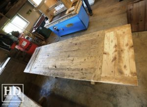 trestle table, Ontario, reclaimed wood table, rustic