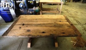 trestle table, Ontario, reclaimed wood table, rustic, Mennonite furniture