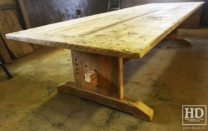 trestle table, Ontario, reclaimed wood table, rustic, Mennonite furniture