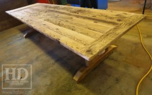 trestle table, Ontario, reclaimed wood table, rustic, Mennonite furniture