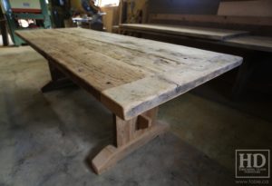 trestle table, Ontario, reclaimed wood table, rustic