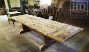 trestle table, Ontario, reclaimed wood table, rustic, Mennonite furniture