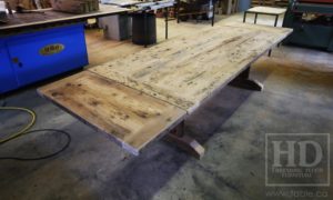 trestle table, Ontario, reclaimed wood table, rustic, Mennonite furniture