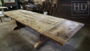 trestle table, Ontario, reclaimed wood table, rustic, Mennonite furniture