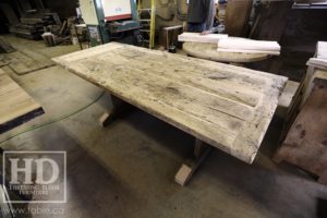 trestle table, Ontario, reclaimed wood table, rustic, Mennonite furniture