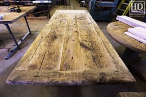 trestle table, Ontario, reclaimed wood table, rustic, Mennonite furniture