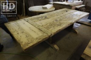 trestle table, Ontario, reclaimed wood table, rustic, Mennonite furniture