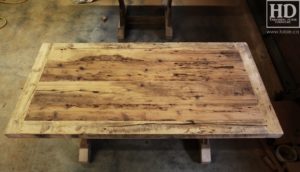 trestle table, Ontario, reclaimed wood table, rustic, Mennonite furniture