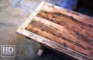 trestle table, Ontario, reclaimed wood table, rustic, Mennonite furniture