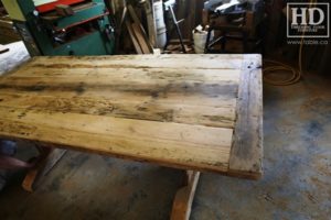 trestle table, Ontario, reclaimed wood table, rustic