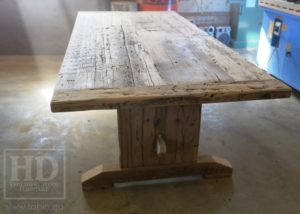 trestle table, Ontario, reclaimed wood table, rustic, Mennonite furniture