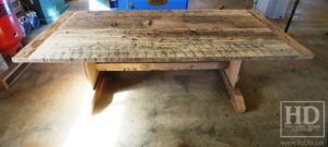 trestle table, Ontario, reclaimed wood table, rustic, Mennonite furniture