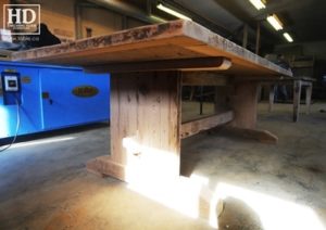 trestle table, Ontario, reclaimed wood table, rustic, Mennonite furniture